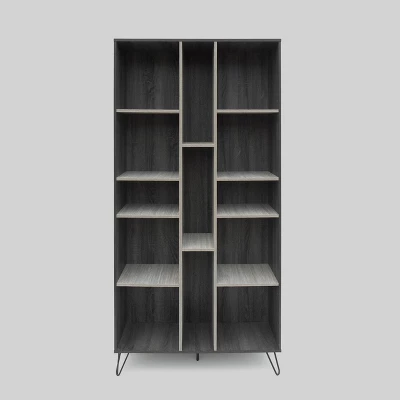 3pc Houlihan Mid-Century Entertainment Center Set Sonoma Gray Oak - Christopher Knight Home - Image 5