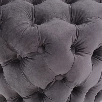 Jaymee New Velvet Ottoman - Christopher Knight Home - Image 2