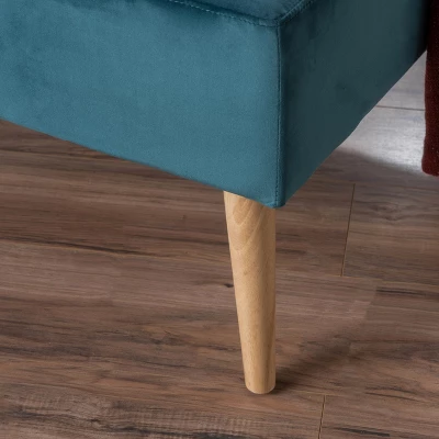 Omry New Velvet Ottoman - Dark Teal - Christopher Knight Home - Image 3