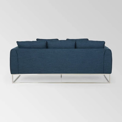 Canisbay Modern Sofa Navy Blue - Christopher Knight Home - Image 2
