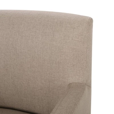 Mcclure Contemporary Upholstered Armchair Taupe/Espresso - Christopher Knight Home - Image 7