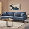 Malverne Contemporary 3 Seater Fabric Sofa With Accent Pillows Charcoal/Dark Brown - Christopher Knight Home