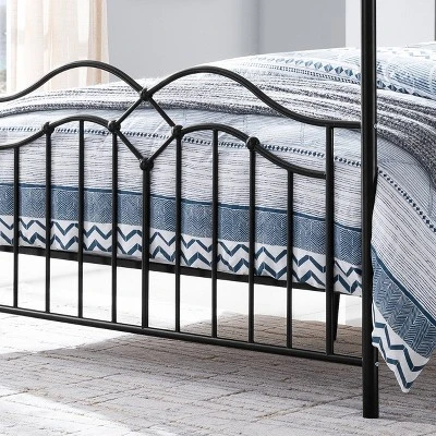 Queen Earhart Traditional Iron Canopy Bed - Christopher Knight Home - Image 3