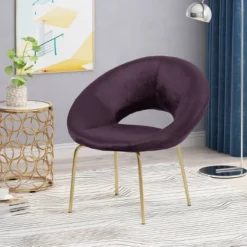 Pincay Modern Glam Velvet Accent Chair - Christopher Knight Home