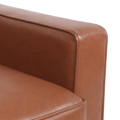 Furman Contemporary Tufted Club Chair Cognac - Christopher Knight Home - Image 6