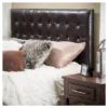 California/King Austin Tufted Bonded Leather Headboard Brown - Christopher Knight Home