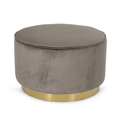 Croton Modern Glam Velvet Swivel Ottoman - Christopher Knight Home - Image 7