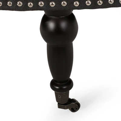 Cimarron Contemporary Round Ottoman With Rolling Casters - Christopher Knight Home - Image 3