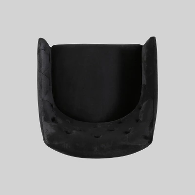 McDonough Modern Tufted Glam Accent Chair Black - Christopher Knight Home - Image 3