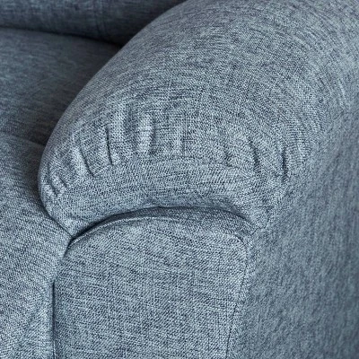 Kearney Traditional Glider Recliner With Pillow Top Arms Navy Blue Tweed - Christopher Knight Home - Image 3