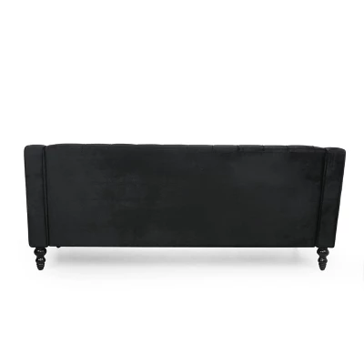 Knouff Modern Glam Tufted Velvet 3 Seater Sofa - Christopher Knight Home - Image 5