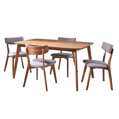 5pc Alma Mid Century Wood Dining Set - Christopher Knight Home - Image 6