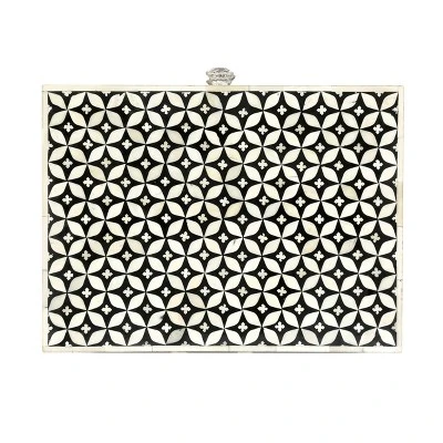 Benewah Handcrafted Boho 3 Drawer Mango Wood Nightstand Dark Walnut/Black/White - Christopher Knight Home - Image 5