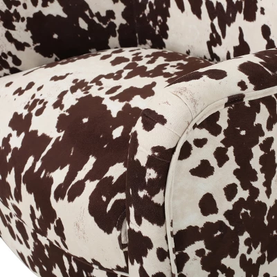 Arabella New Velvet Club Chair - Milk Cow - Christopher Knight Home - Image 2