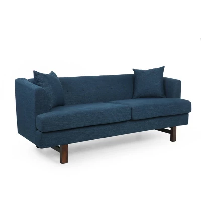 Mableton Mid-Century Modern Upholstered 3 Seater Sofa - Christopher Knight Home - Image 7