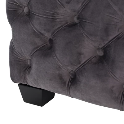 Jaymee New Velvet Ottoman - Christopher Knight Home - Image 3