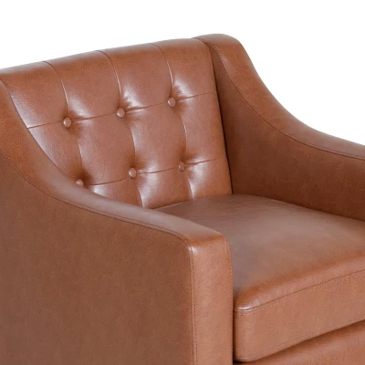 Deanna Contemporary Faux Leather Tufted Accent Chair - Christopher Knight Home - Image 8