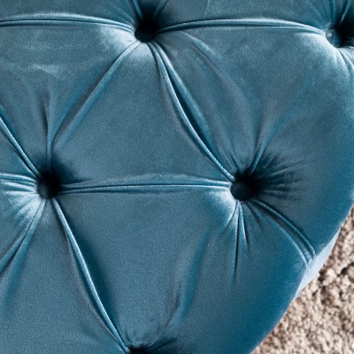 Zelfa New Velvet Ottoman - Christopher Knight Home - Image 3