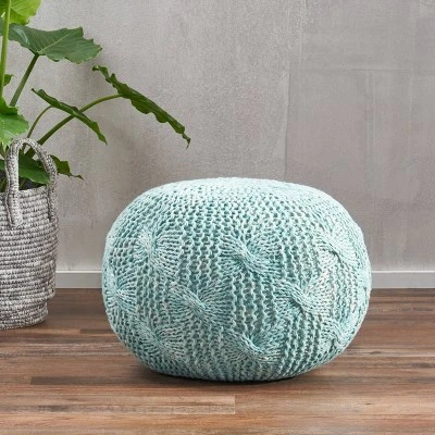 Behring Fabric Weave Pouf - Christopher Knight Home