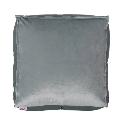 Nakisha Modern Glam Velvet Square Bean Bag Ottoman - Christopher Knight Home - Image 3