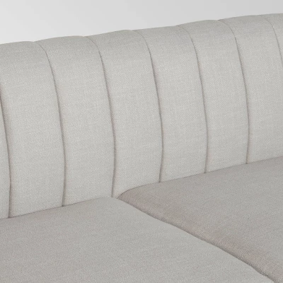 Humbolt Contemporary Channel Stitched Sofa Beige - Christopher Knight Home - Image 3