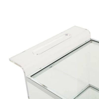 Yves Acrylic Bar Trolley Clear - Christopher Knight Home - Image 3
