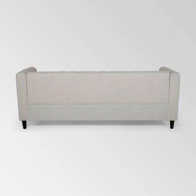 Humbolt Contemporary Channel Stitched Sofa Beige - Christopher Knight Home - Image 5