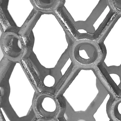 Lenhart Modern Glam Handcrafted Marble Top Aluminum Side Table Nickel/White - Christopher Knight Home - Image 3